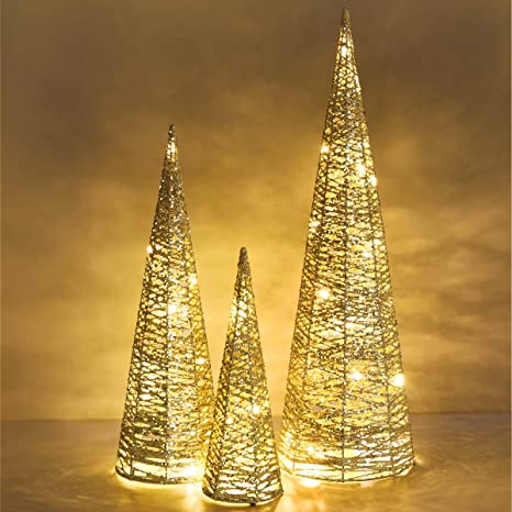 Lampe d'ambiance décorative à led, dorée